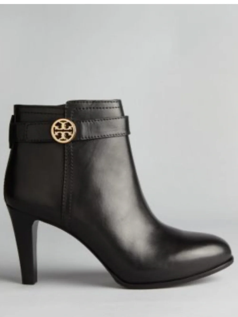 EUC Tory Burch Leather Bristol Heeled Ankle Boots Black Size 7.5